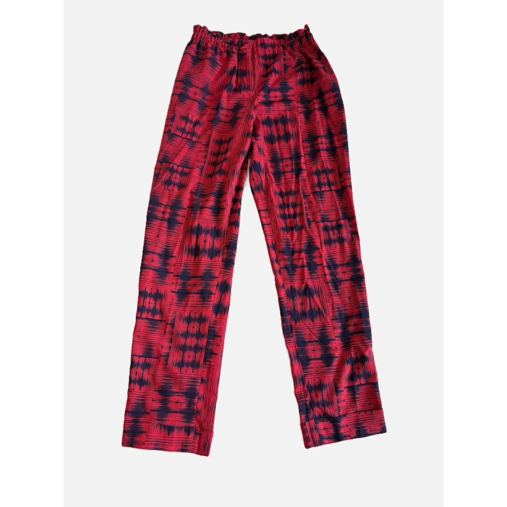 BCBGMAXAZRIA Printed Flowy Pants Red Size XS